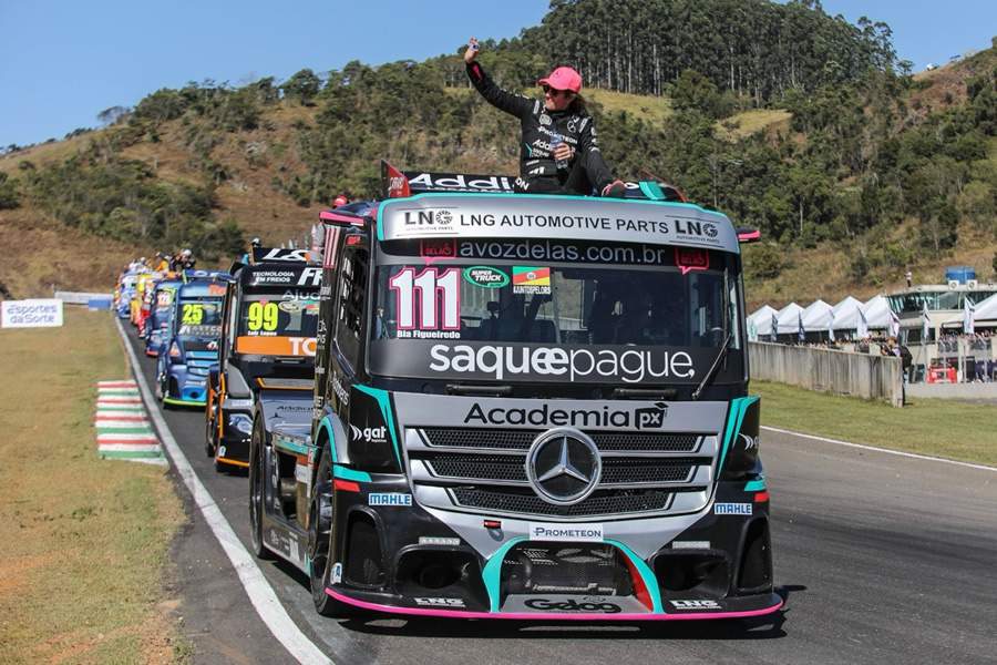 Pilotando seu Actros Mercedes-Benz, Bia Figueiredo vence em Potenza e chega à terceira vitória na Copa Truck 2024