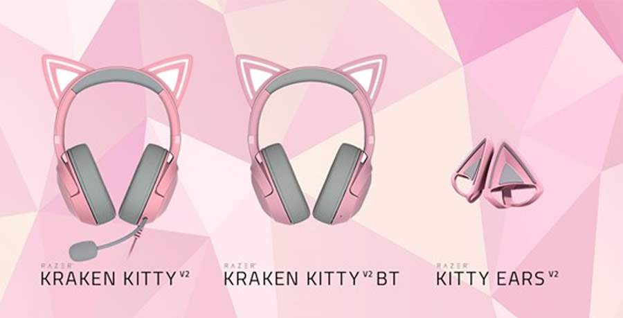 Razer revela novas versões dos icônicos headsets Kraken Kitty para celebrar o Dia Internacional do Gato