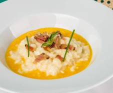 Dois clássicos da Italia: Risotto alla carbonara